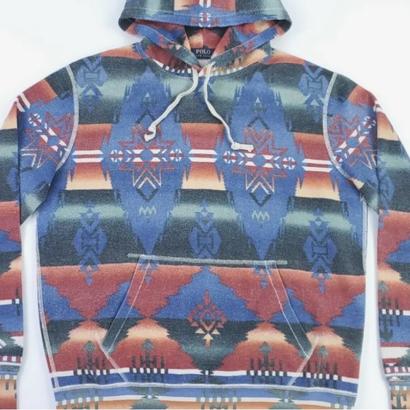 Polo Ralph Lauren Aztec Southwestern Hoodie Small - Picture 3 of 7